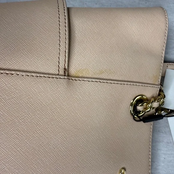 Calvin Klein Tote Bag Blush Pink Saffiano Leather Gold Chain Accents NWT - Picture 3 of 7